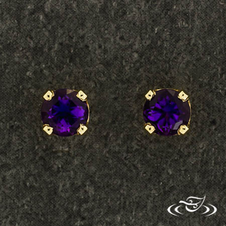 Amethyst Stud Earrings