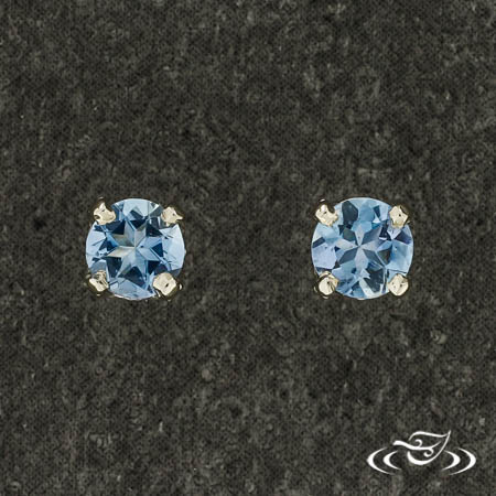 Aquamarine Stud Earrings