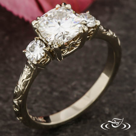 Vintage-Inspired Three Stone Ring