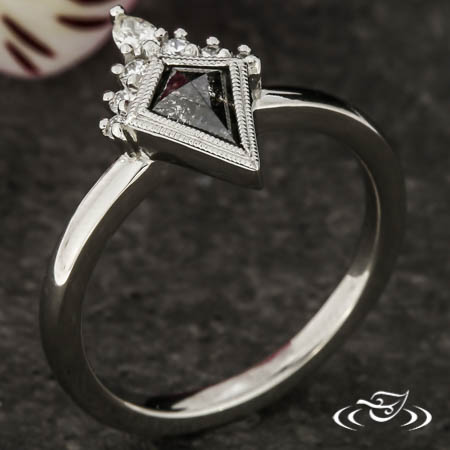 Contemporary Kite Diamond Ring