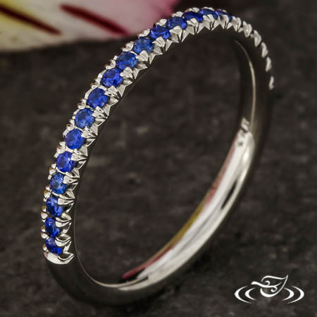 French Pave Sapphire Band
