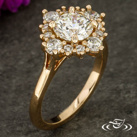 Rose Gold Halo Ring