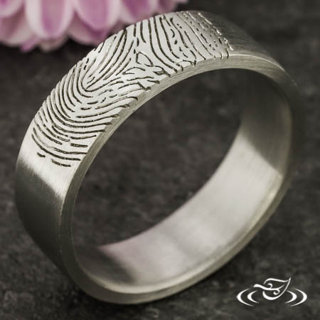 Custom Thumbprint Platinum Band