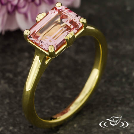 East West Pink Sapphire Ring