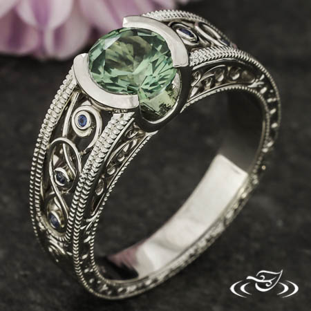 Celtic Filigree Sapphire Ring