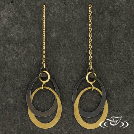 Ecogold And Silver Threader Earrings