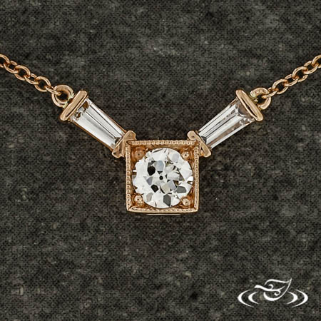 Tapered Baguette Diamond Necklace
