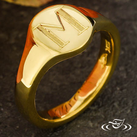 Custom 22Kt Yellow Gold Signet Ring