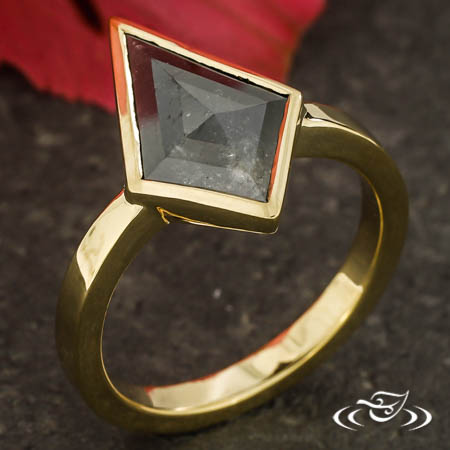 Rustic Diamond Engagement Ring