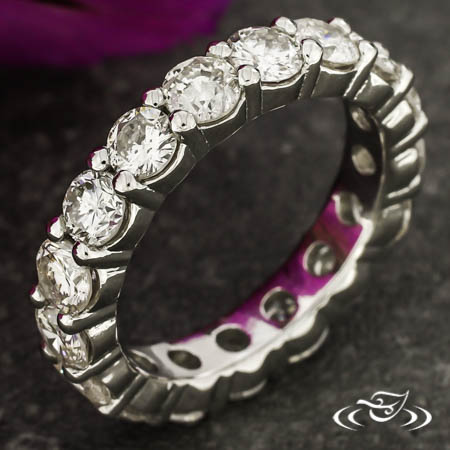 Shared Prong Eternity Diamond Band