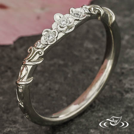 Floral Vine Wedding Band