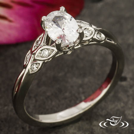 Leaf And Vine Engagement Ring