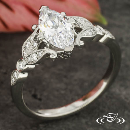 Marquise Vintage Ispired Engagement Ring