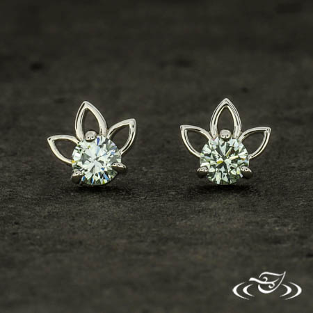 Lotus Flower Stud Earrings