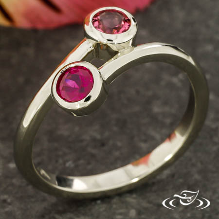 Toi Et Moi Ruby And Tourmaline Ring