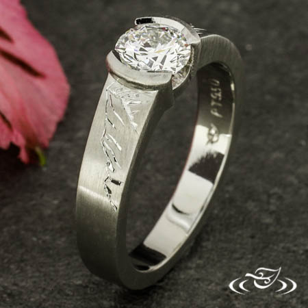 Mountain Engraved Solitaire