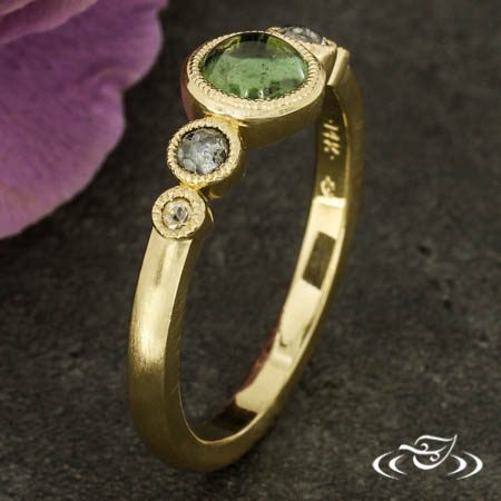 Cabochon sapphire and diamond dress ring