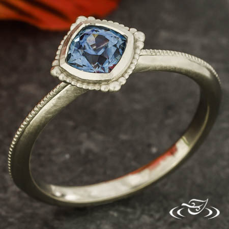 Beaded Sapphire Ring