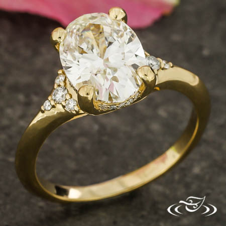 Cluster Oval Diamond Hidden Halo Ring