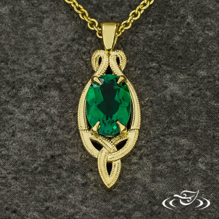 Celtic Emerald Pendant