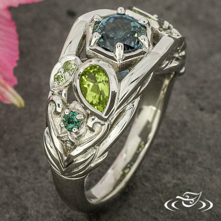 Alexandrite and store peridot ring