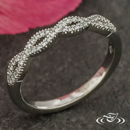 Platinum Twist Diamond Wedding Band