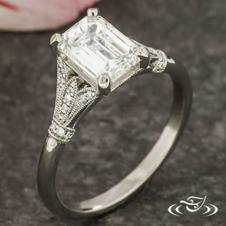 Art Deco Fan Engagement Ring