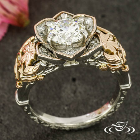Custom Masterworks Floral Engagement Ring