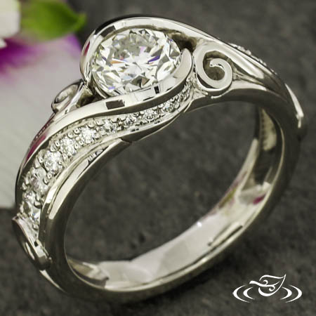 Wrap & Curl Diamond Ring