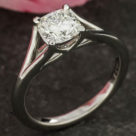 Trellis Platinum Solitaire Engagement Ring