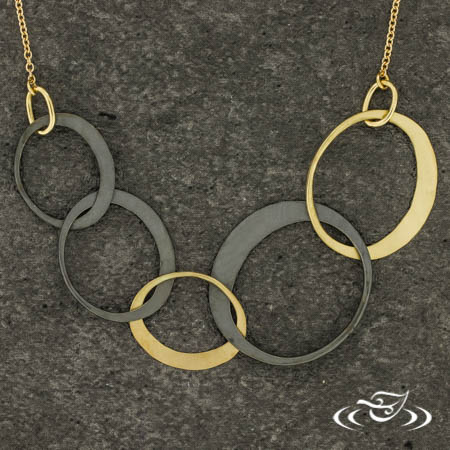 Ecosilver And Gold Link Necklace