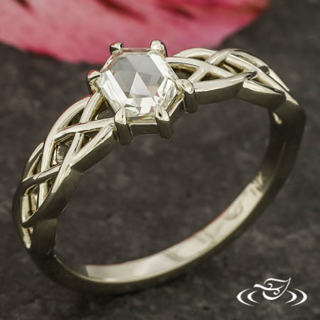 Rustic Diamond Celtic Engagement Ring