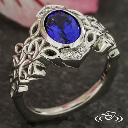 Sapphire Celtic Knot Ring