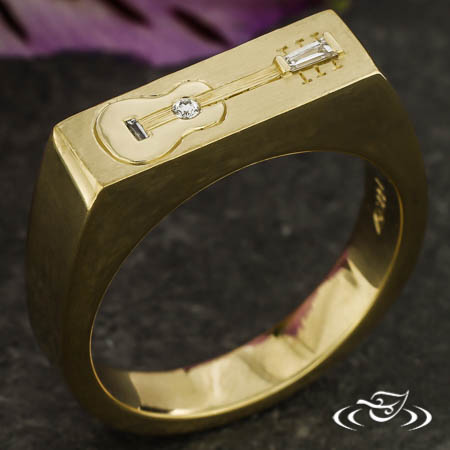 Guitar Signet Ring