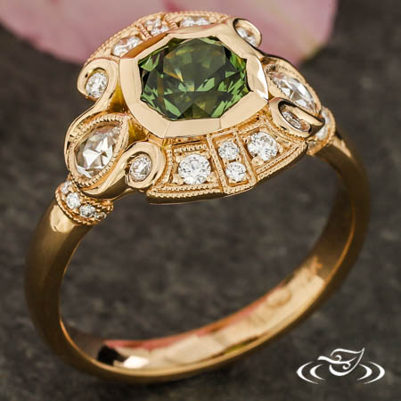 Art Deco Halo Ring