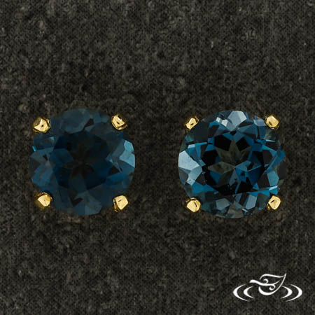 London Blue Topaz Stud Earrings