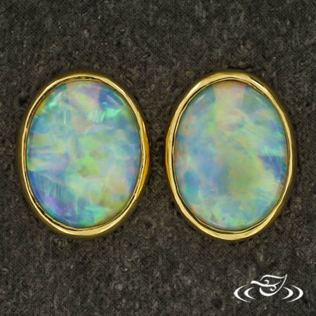 Opal Stud Earrings