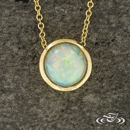 Opal Bezel Necklace
