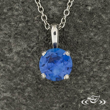 6Mm Sapphire Pendant