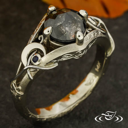 Moon And Vine Engagement Ring
