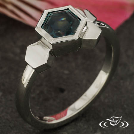 Honeycomb Engagement Ring