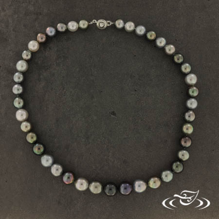 16" Multicolor Tahitian Pearl Necklace