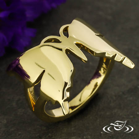 Custom Swallowtail Butterfly Ring 
