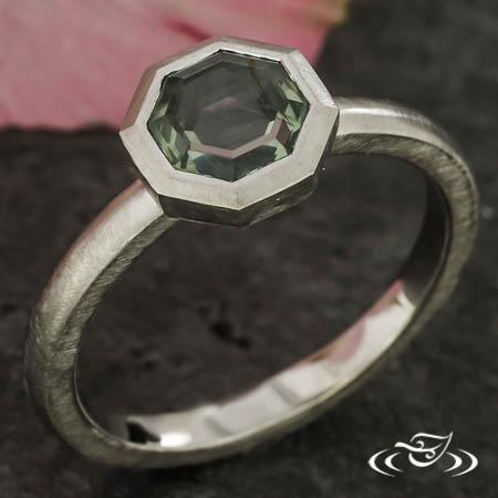 Octagonal Sapphire Ring