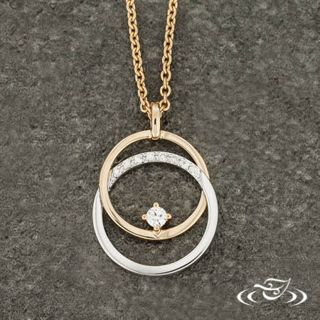 Two-tone Circles Pendant & Necklace | Circle pendant necklace, Circle  pendant, Necklace