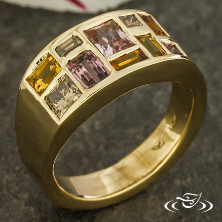 Mondrian Inspired Signet Style Ring