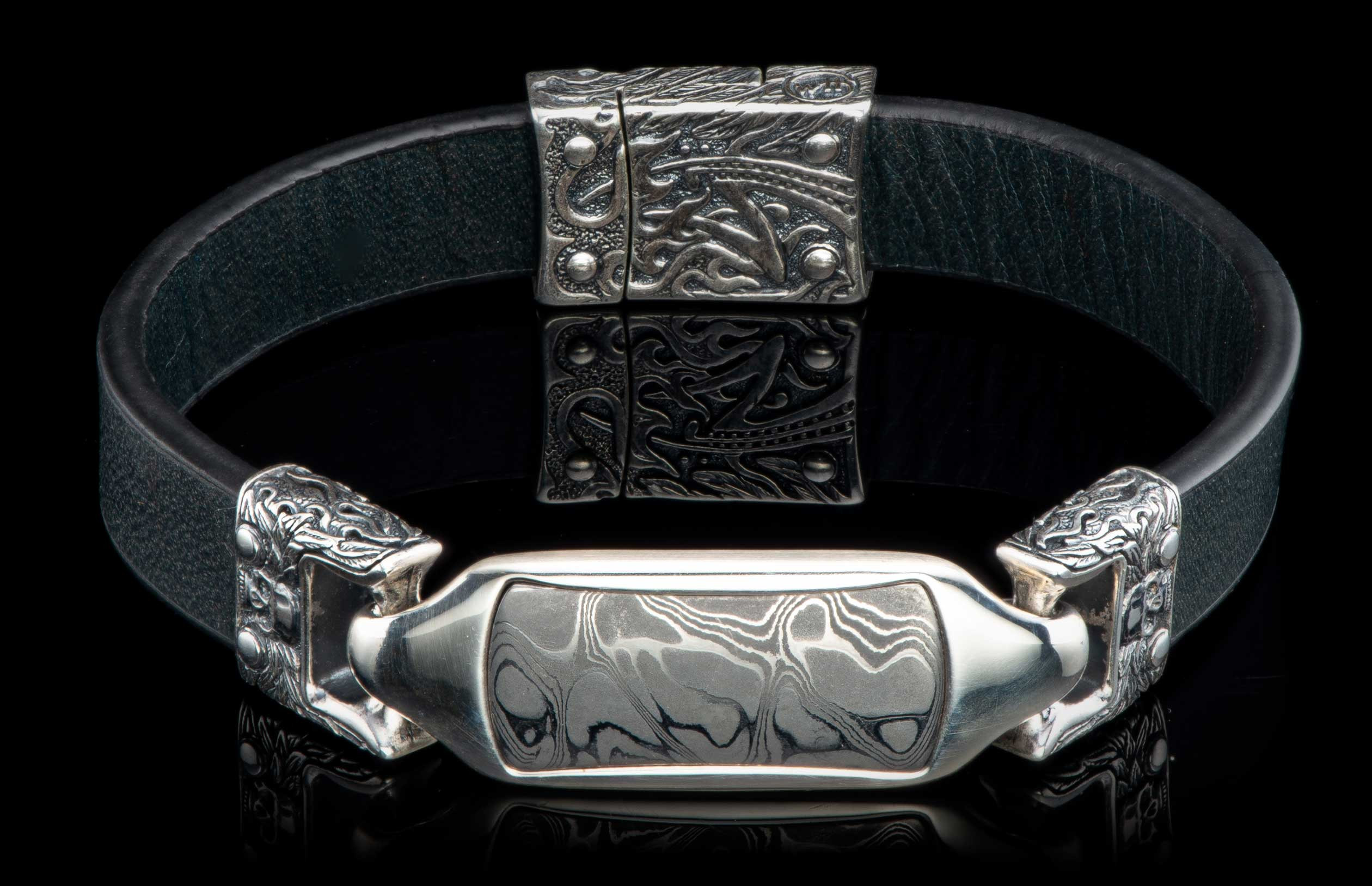 Layla - Damascus/Black Bracelet