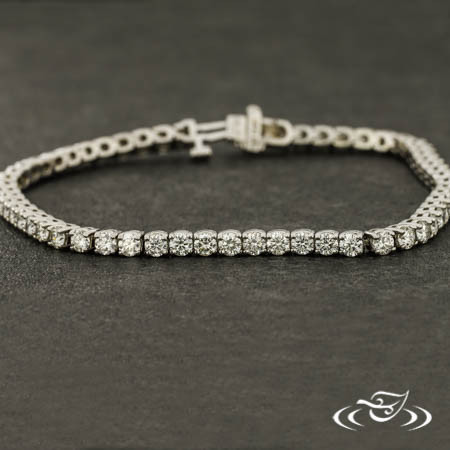 14K White Gold 5.10Ctw Tennis Bracelet