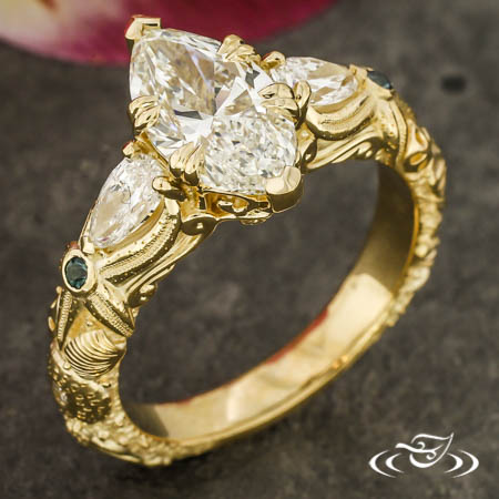 Ocean Themed Engagement Ring 
