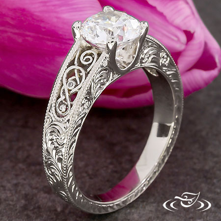 Celtic Inspired Filigree Engagement Ring